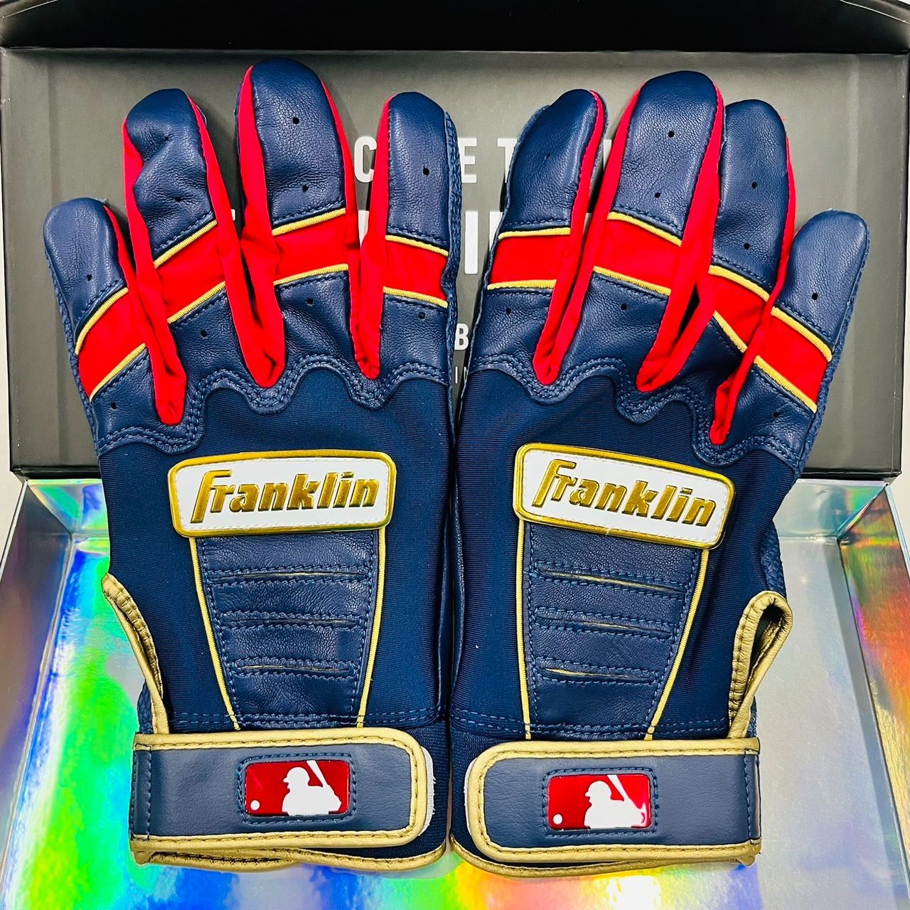 Franklin フランクリン オリジナルオーダーモデル 7 バッティング手袋 バッティンググローブ 野球 ネイビー レッド 当店限定 - メルカリ