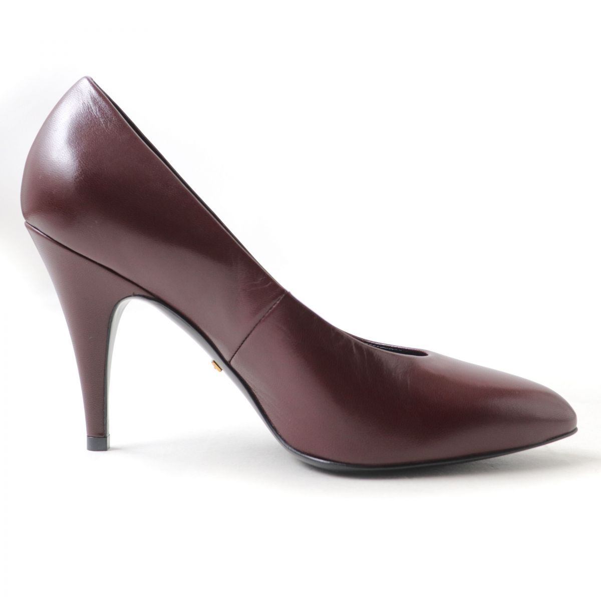 GUCCI★グッチ レザーポインテッドトゥハイヒール パンプス 37(24cm) 未使用品☆GUCCI グッチ ポインテッドトゥ レザー パンプス/ハイヒール