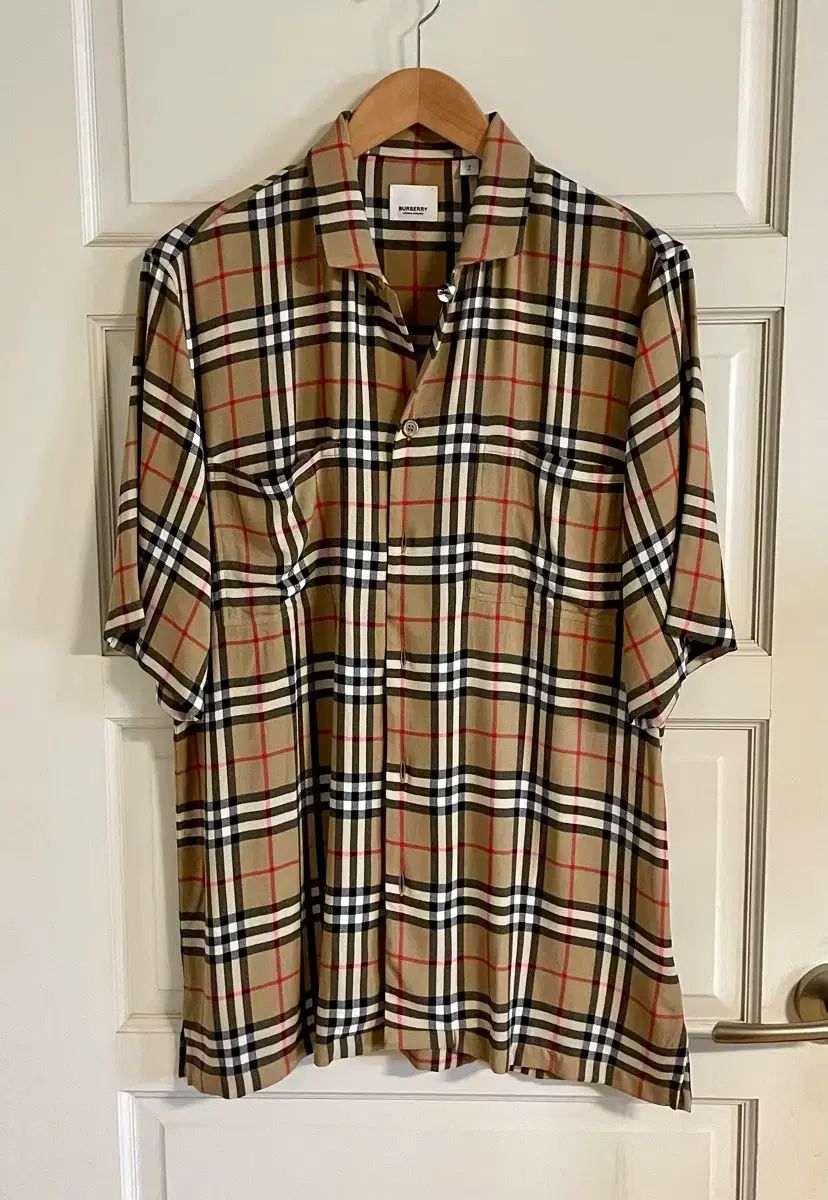 BURBERRY バーバリー ビスコース 半袖 チェック シャツ