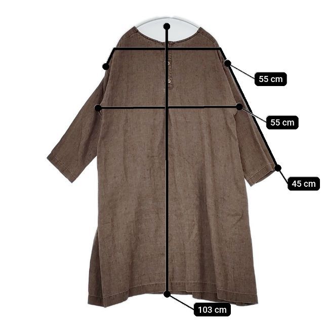 nest Robe リネン 01114-1175 ワンピース ブラウン レディース