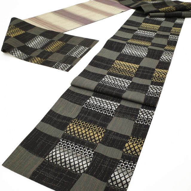 未使用 リバーシブル 博多織 泥染 伝統工芸士 時枝洋海 袋帯 【公式通販】