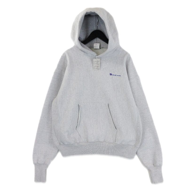 未使用 SAINT Mxxxxxx セントマイケル HOODIE SM-A23-0000-028 プルオーバーパーカー フーディ ロゴ 日本製 グレー M タグ付き20019986