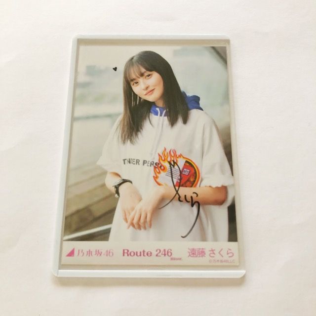 乃木坂46 遠藤さくら 生写真 サイン 乃木坂46 公式生写真 遠藤さくら 直筆サイン Route 246 選抜ver