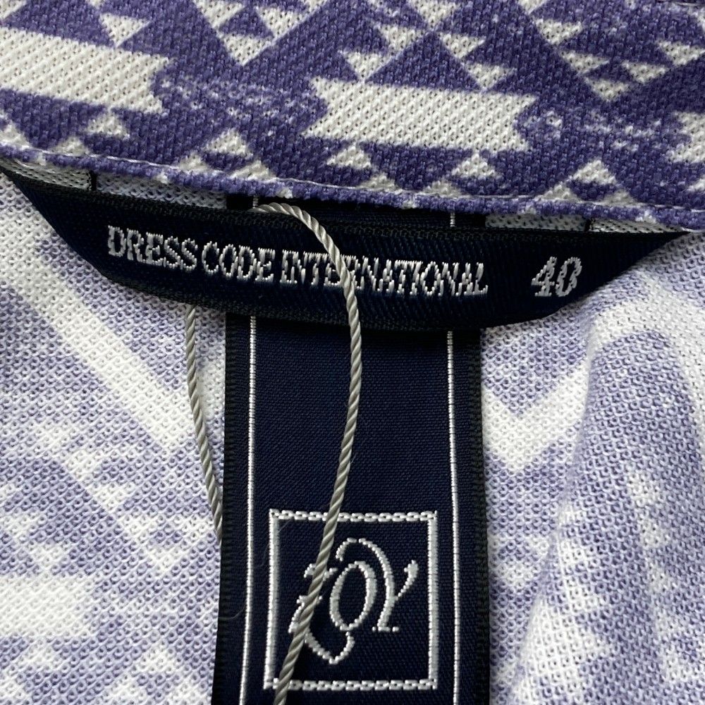 サイズ：40 ZOY ゾーイ 071612003 半袖ポロシャツ 総柄 パープル