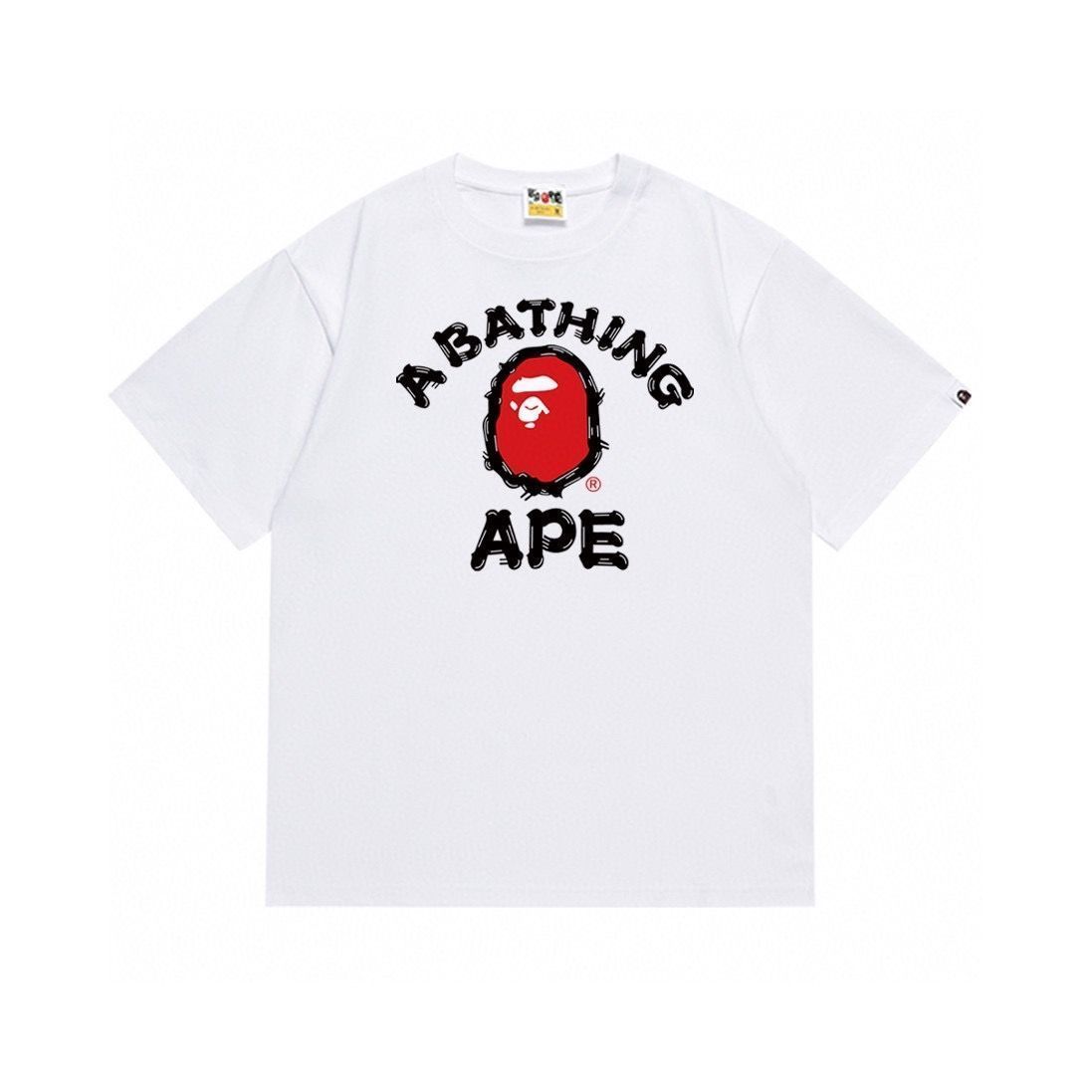 新品 A BATHING APE 半袖 男女兼用 特価値 アベイシングエイプ アベイシングエイプ Tシャツ ホワイト ブラック*赤 黑+白 2枚 -  メルカリ