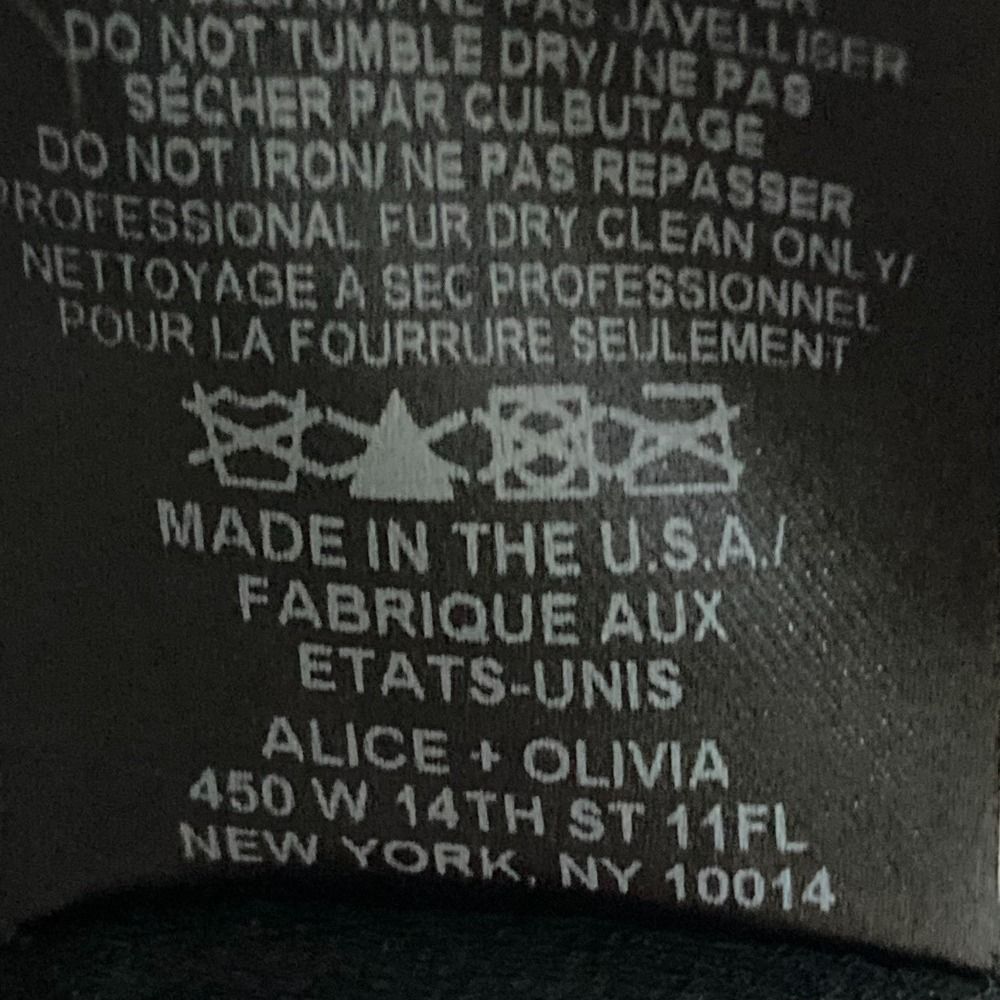 美品 alice + olivia アリスオリビア ストレッチ 長袖 袖ファー
