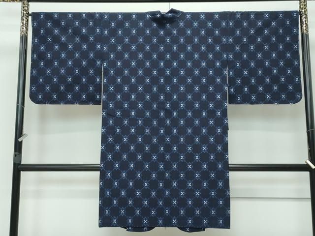 単衣 美品 通好みお洒落な 久留米絣（綿）未使用 Ｔｓ261aci 単衣 美品 通好みお洒落な 久留米絣（綿）未使用 Ts261aci様