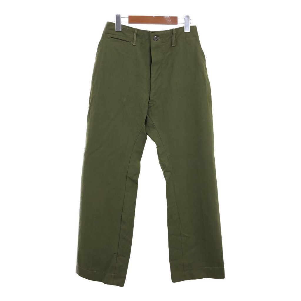 50年代 米軍実物 U.S.ARMY M-51 ウール フィールドパンツ ヴィンテージ ミリタリー オリーブ (メンズ SHORT-MEDIUM) 中古 古着 R1558