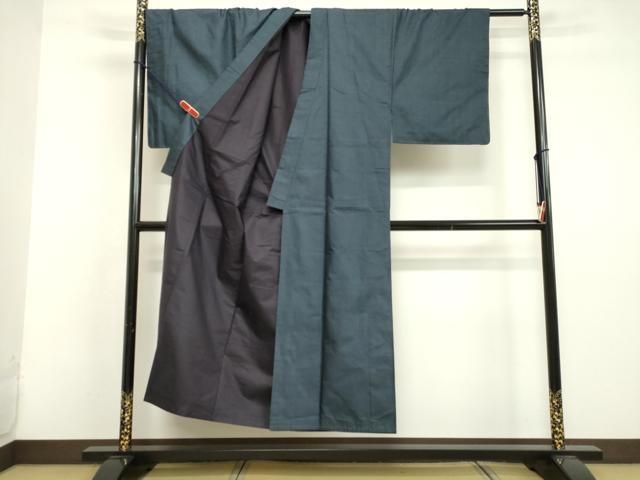 平和屋着物▽男性 江戸小紋 単衣 行儀 間道 正絹 逸品 CAAW2817ut