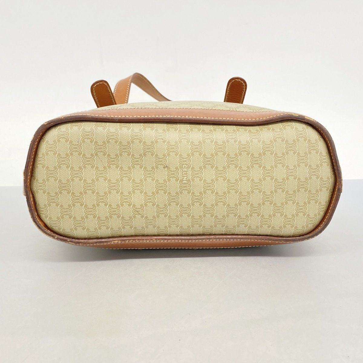 5ic3831-h】セリーヌ ポーチ マカダム PVC ブラック ゴールド金具  