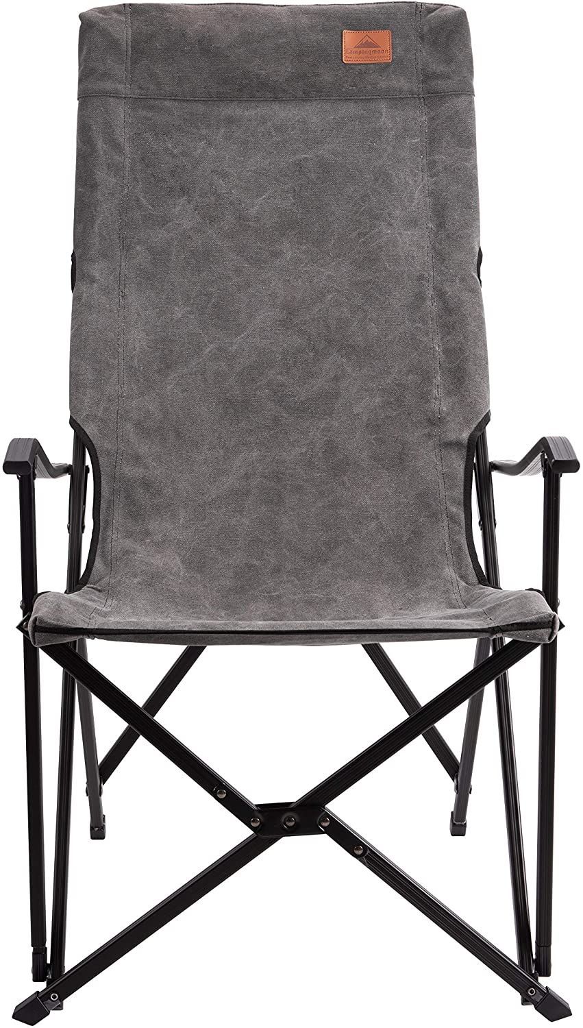 キャンプ ハイバックチェア ハイスタイルチェア 背もたれ 帆布製 グレー