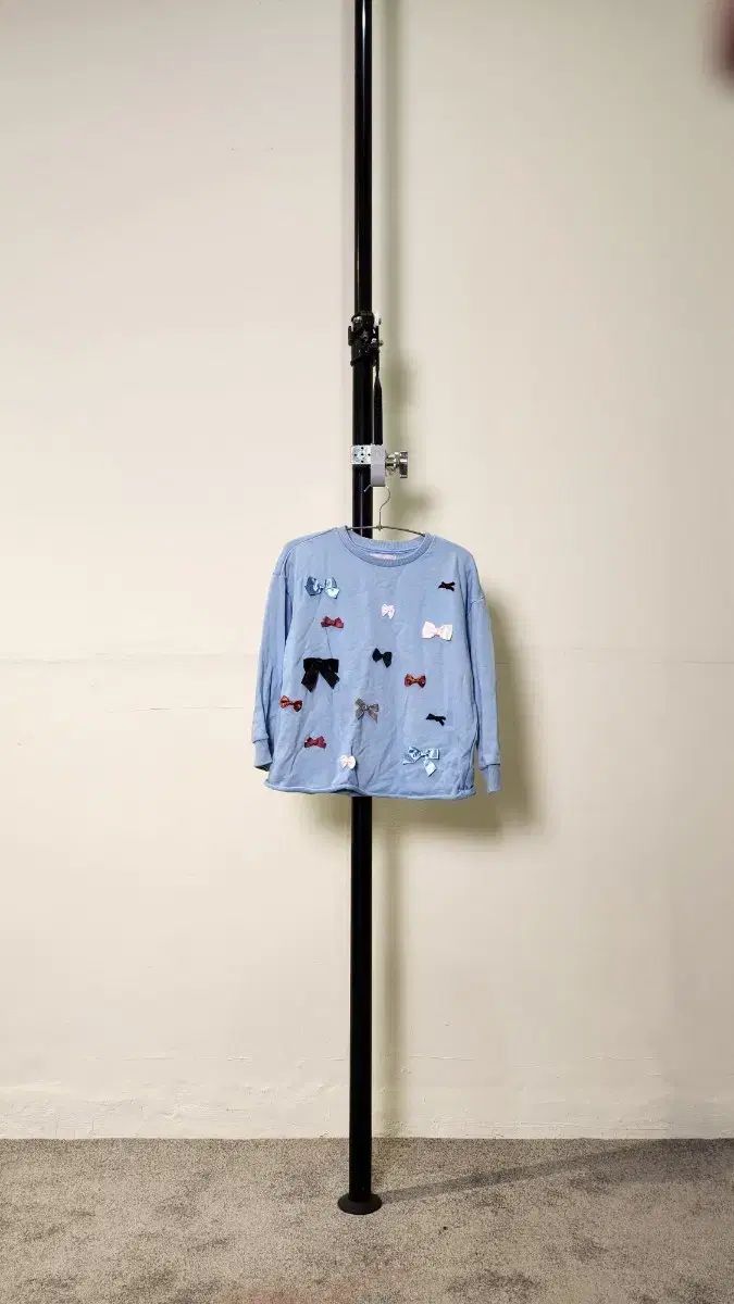 fleamadonna リボン 装飾 ライトブルー 長袖 Tシャツ