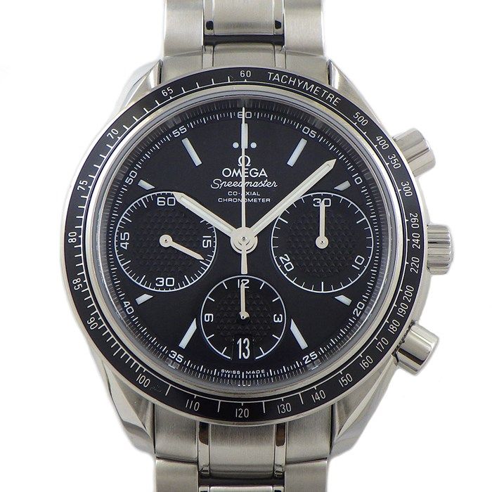 オメガ OMEGA 腕時計 スピードマスター レーシング コーアクシャル 326.30.40.50.01.001 ギョーシェ クルドパリ ブラック 文字盤 カレンダー クロノグラフ タキメーター スモールセコンド クロノメ