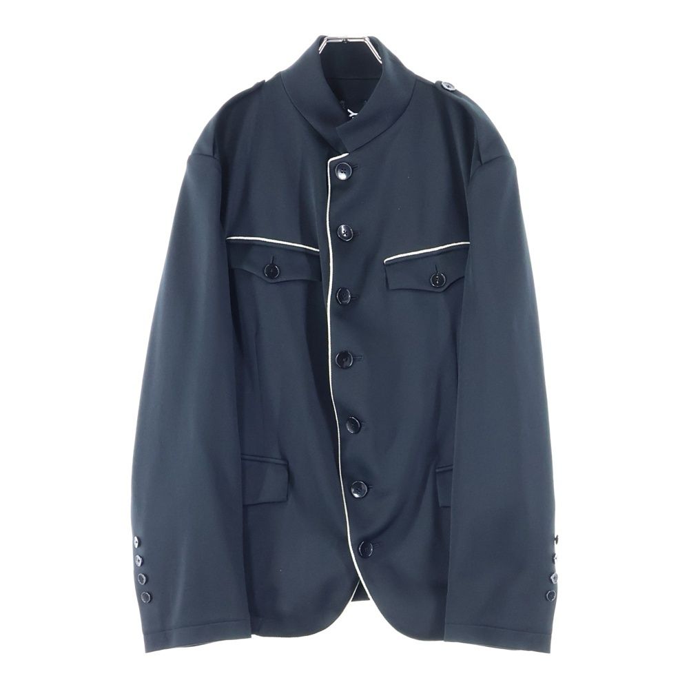 Ground Y (グラウンドワイ) SMOOTH PIPING SHORT JACKET スムースピピング ショートジャケット ブラック GP-J29-900