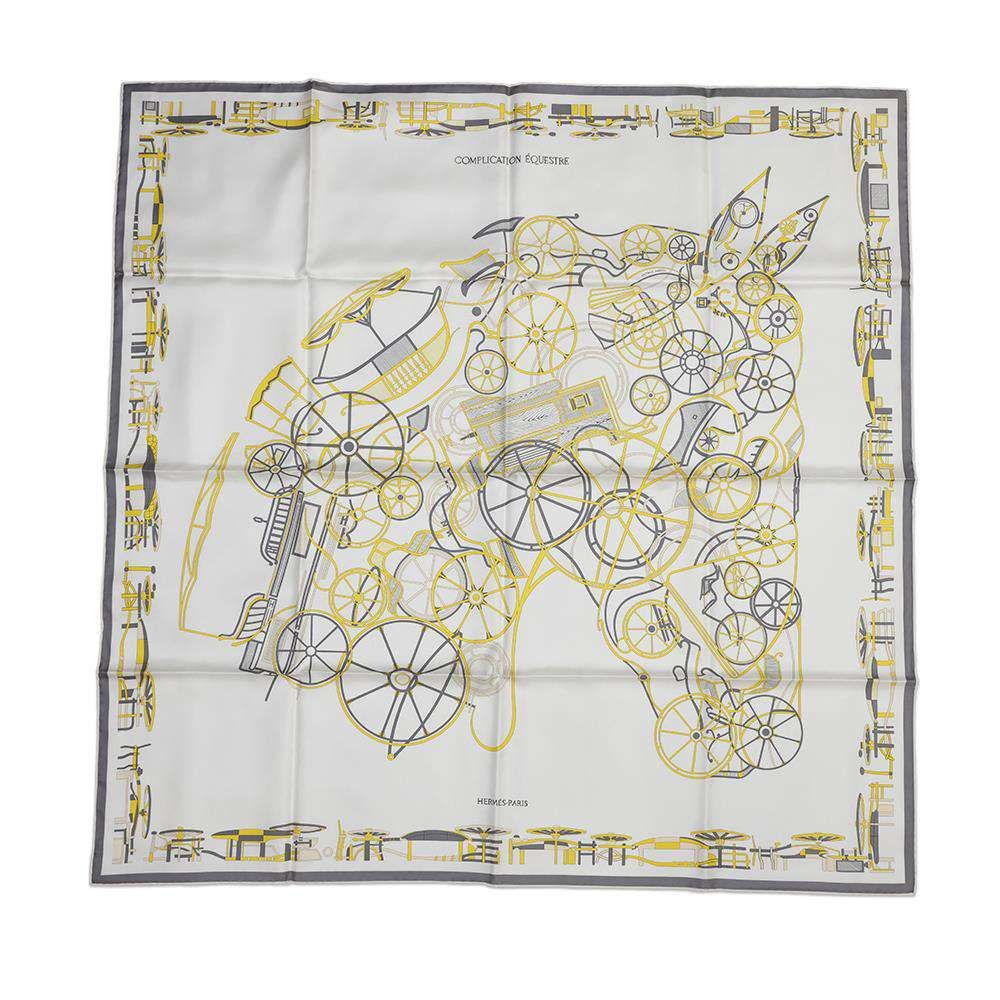 【上品♪】HERMES★カレ/スカーフ 90《Complication Equestre》 □エルメス□ スカーフ カレ90 「Panoplie Equestre」 スカーフ