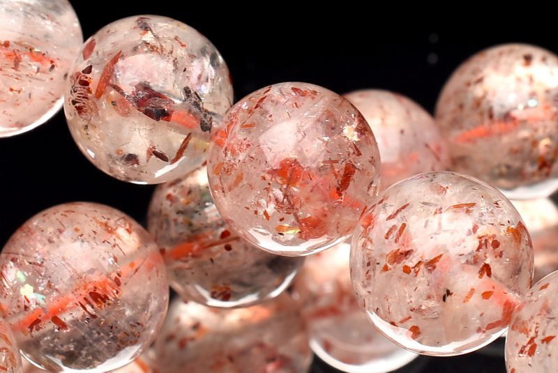 １点物 AA アルーシャ産 レピドクロサイトインフェルドスパー 9mm ブレスレット パワーストーン 天然石 _U7678