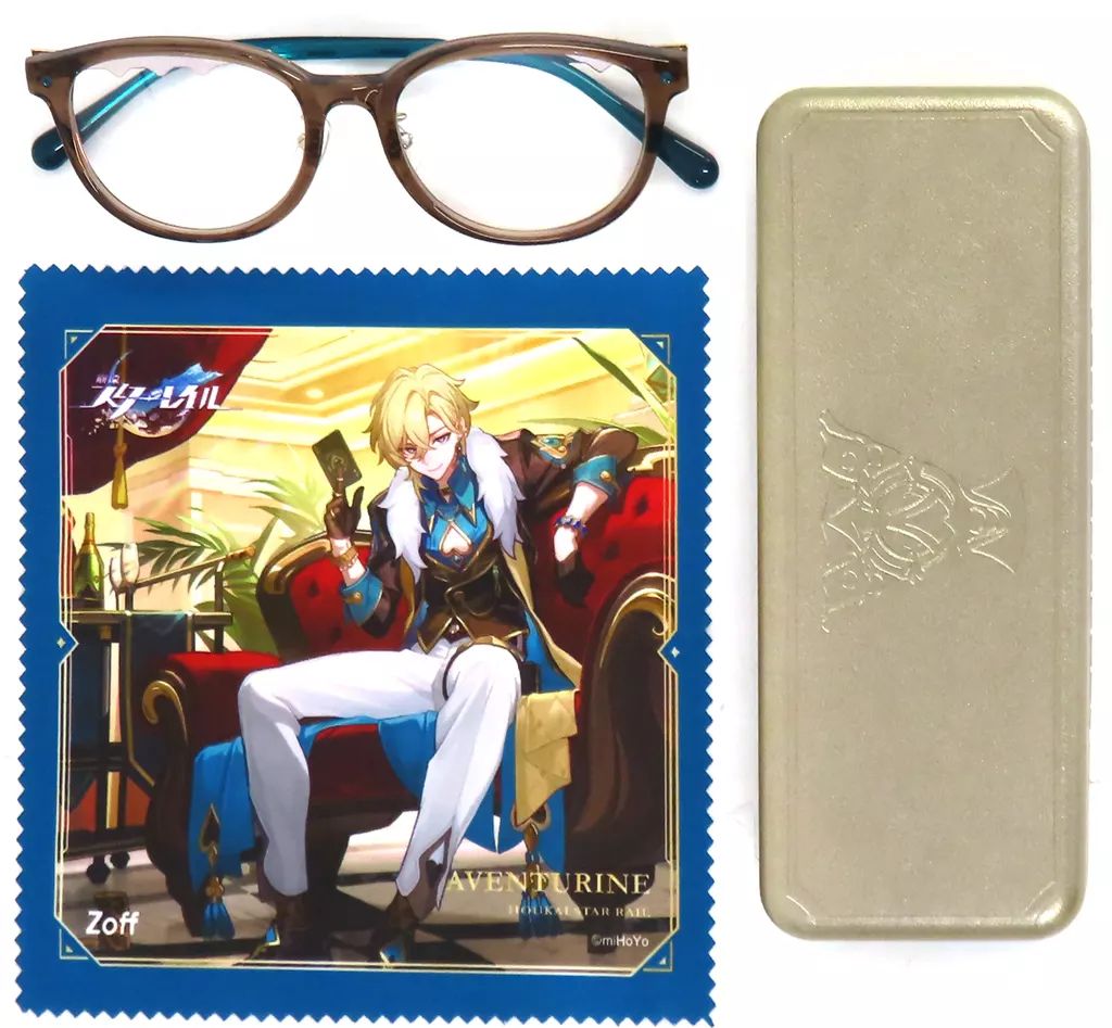 レンズ度無し アベンチュリン メガネ 「崩壊：スターレイル×Zoff」 Zoff｜崩壊：スターレイル アベンチュリン モデル（ZO241004