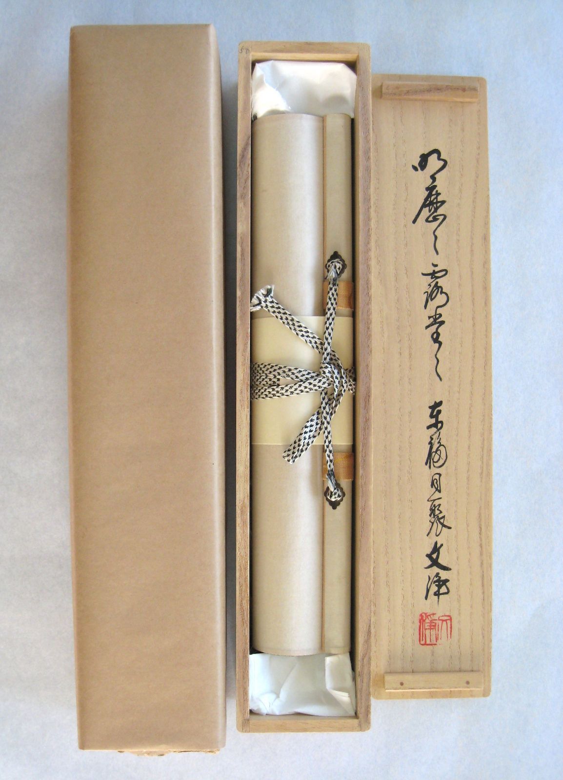 真筆】茶掛け 茶掛 明歴々露堂々◇東福寺 塔頭 同聚院 西部文浄 共箱 