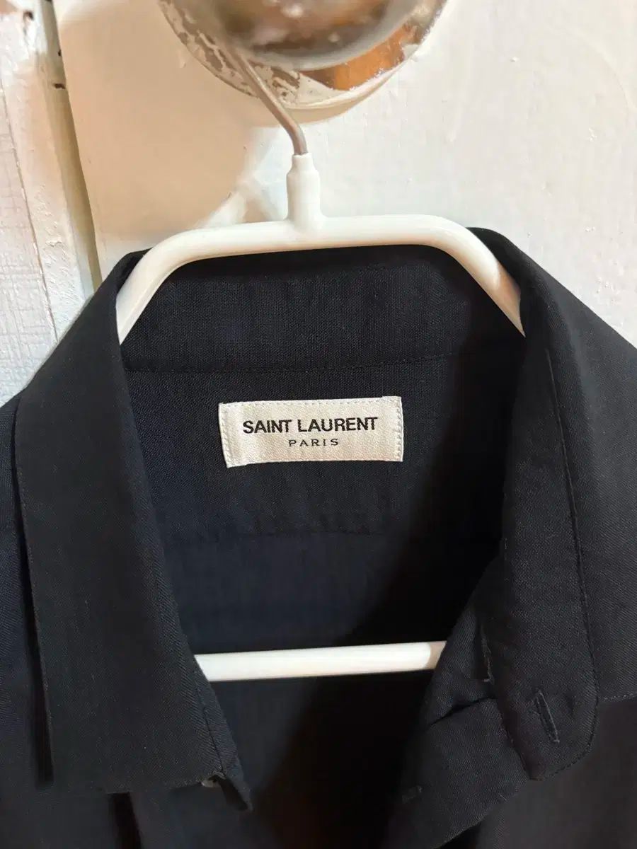Saint Laurent サン ローラン 黒 ドレス シャツ 38