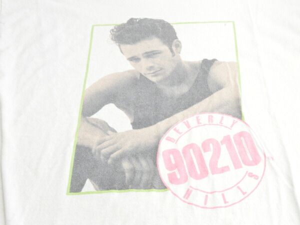 Beverly Hills 90210 Luke Perry Dillion Tシャツ 古着 ヴィンテージ Lサイズ ライトグレー メンズ used F-NEW313