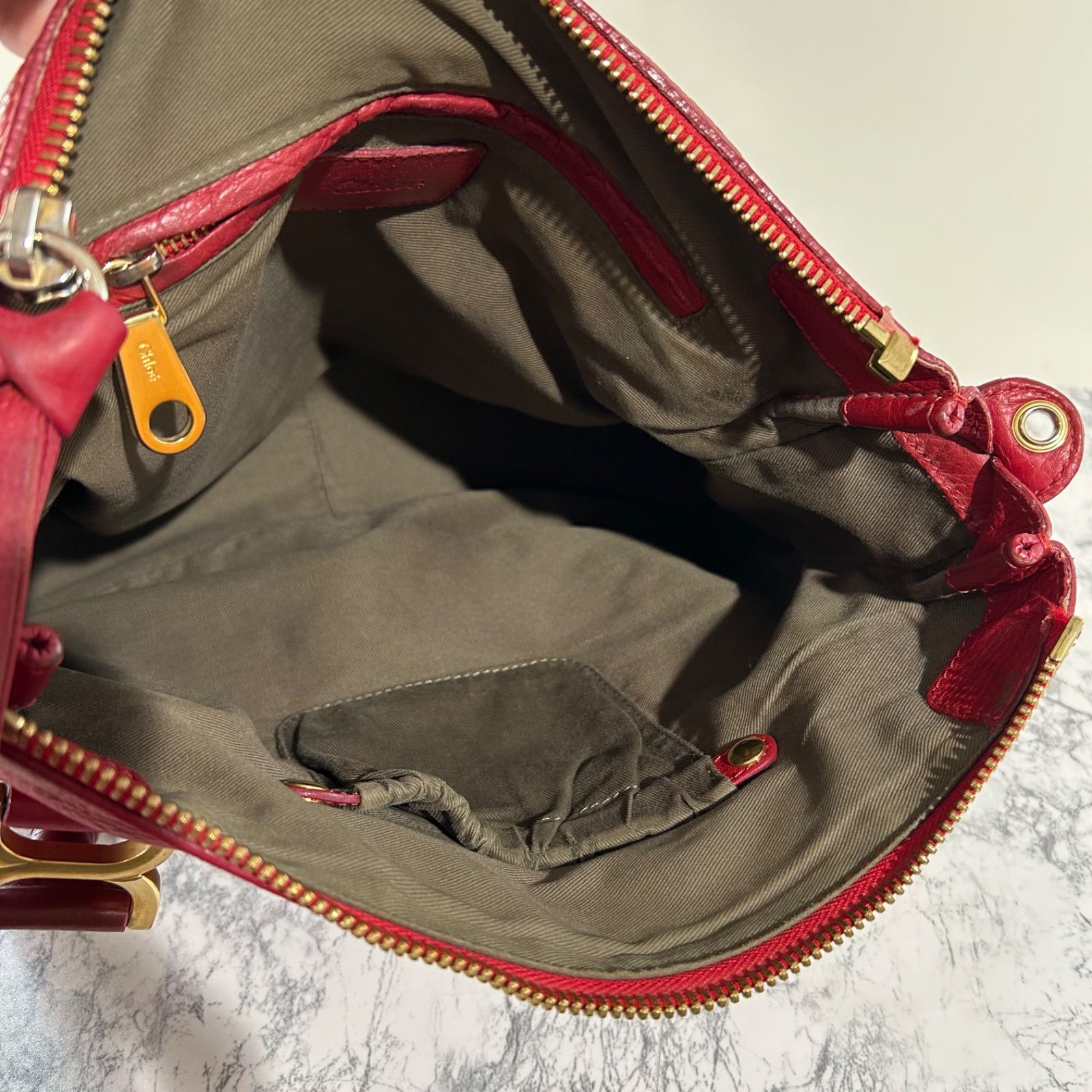 Chloe クロエ マーシー レッド 赤 ショルダーバッグ ハンドバッグ