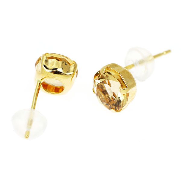 インペリアルトパーズ　PT900 ピアス　スタッドピアス 新品 K18YG インペリアル トパーズ ピアス 1.80ct スタッド