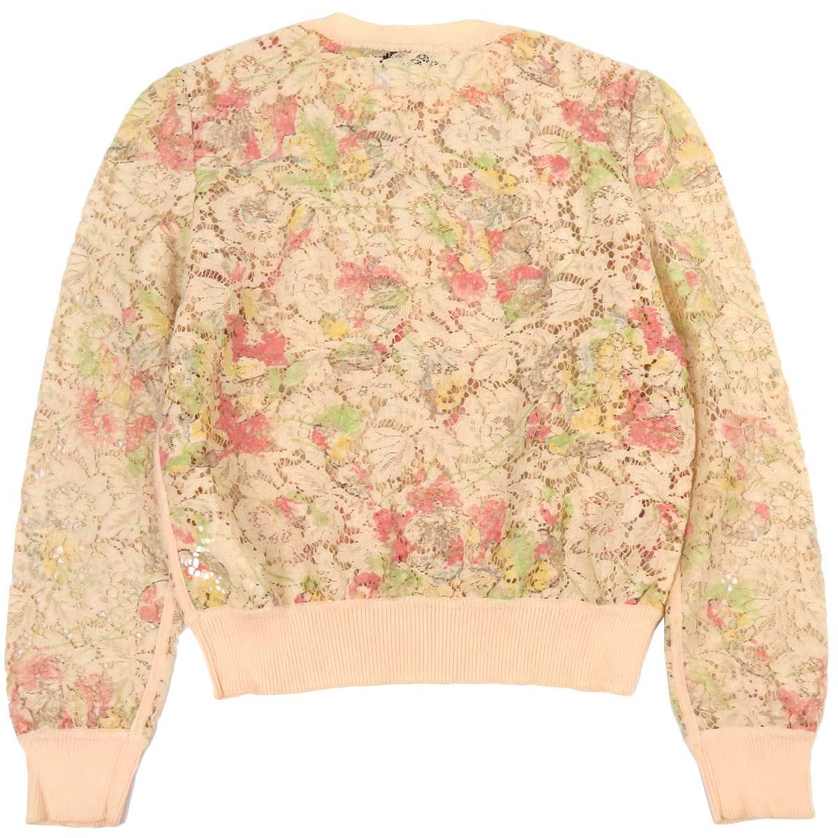 ヴァレンティノ 総レース ノーカラー ロングスリーブ カーディガン レディース ピンクグラデーション VALENTINO アパレル 小物