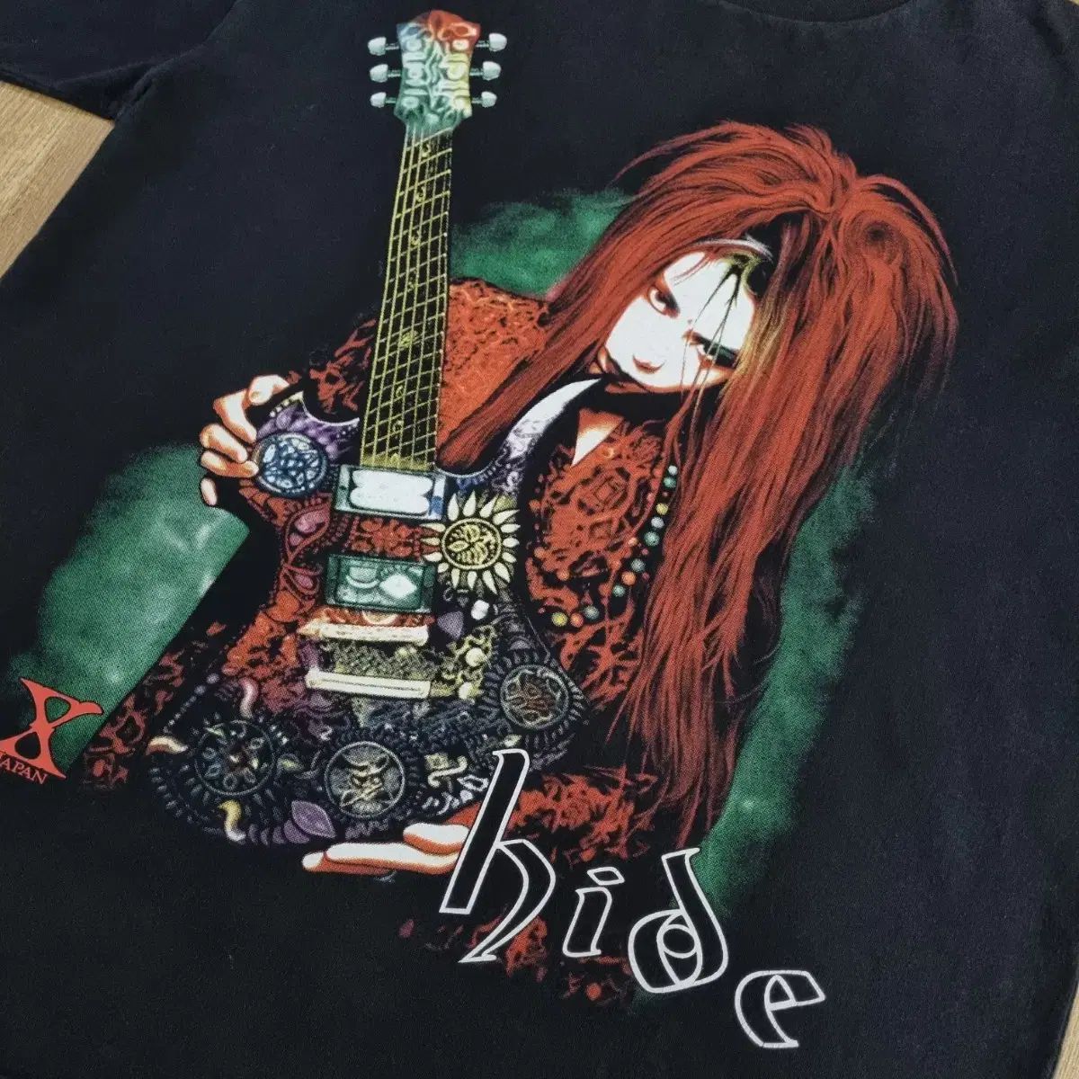 Tシャツ 80年代 X hide ヒデ ギターリスト フォトT プリント レア Hide