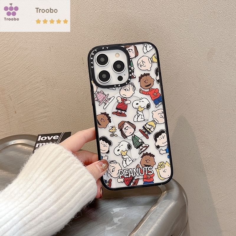 スヌーピー家族 iPhone 保護ケース CASETiFY MagSafe対応 ケース