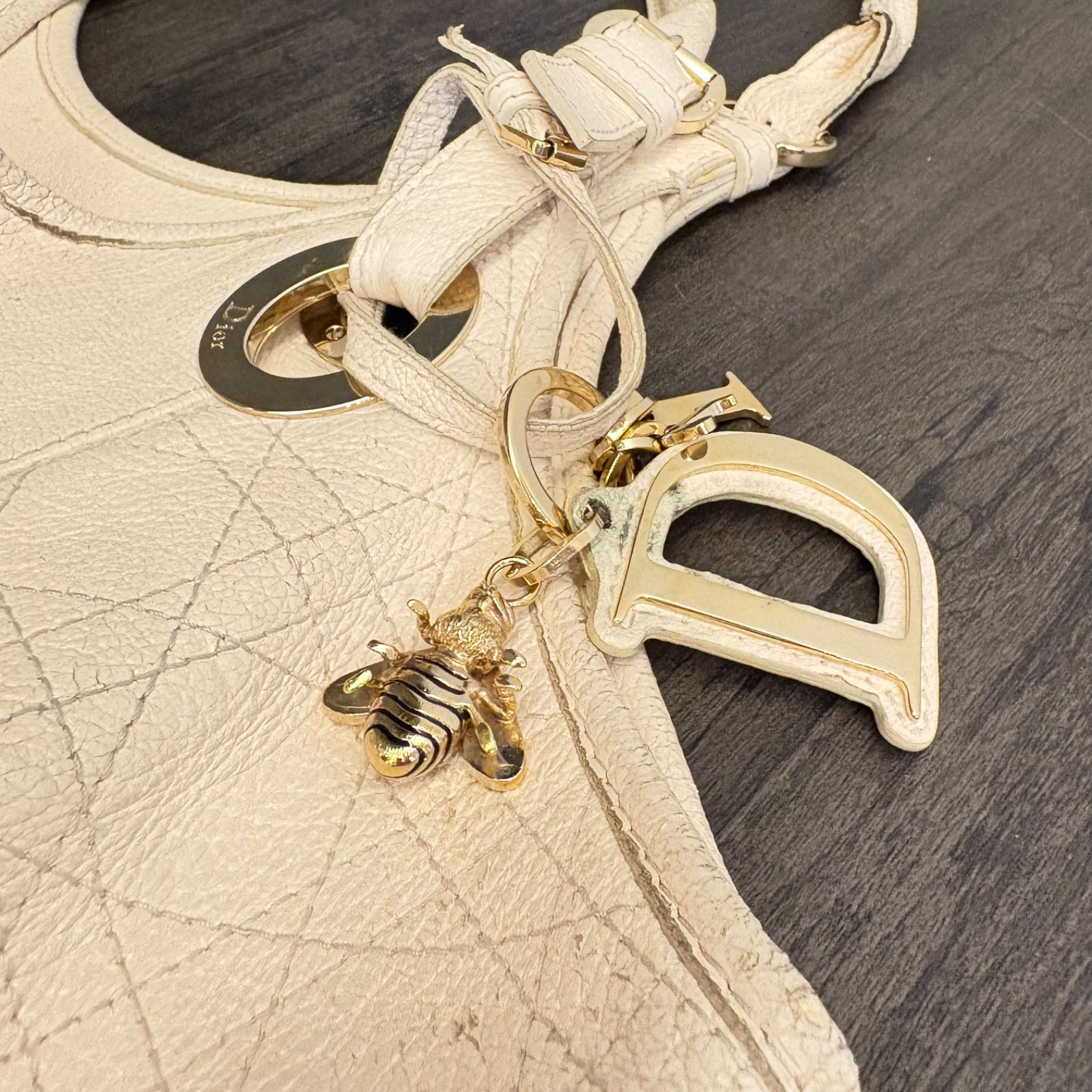 DIOR クリスチャンディオール BEEチャーム カナージュ トートバッグ