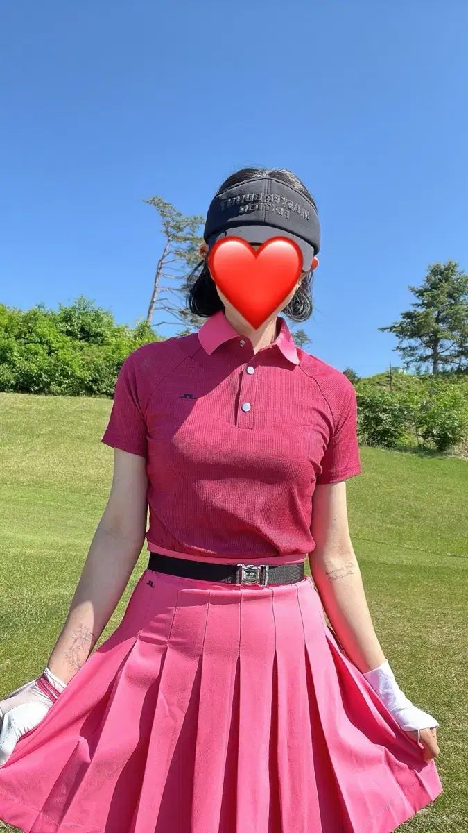 J.LINDEBERG ゴルフウェア 上下セット XS ヒョウ柄 ピンク J.LINDEBERG