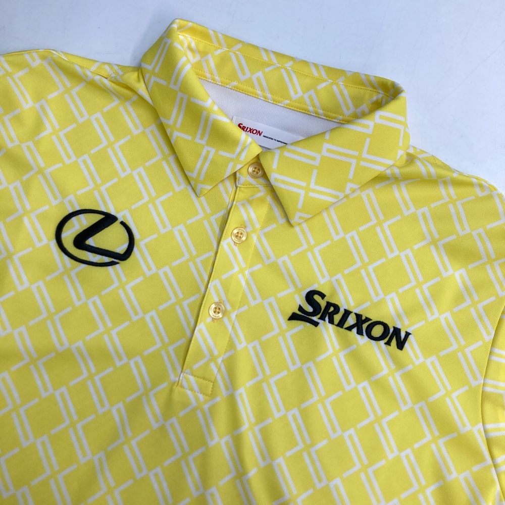 サイズ LL SRIXON スリクソン ×LEXUS モデル 半袖ポロシャツ 総柄 イエロー系 240101541073 ゴルフウェア メンズ ストスト LLC-HASEGAWATOSO_COM