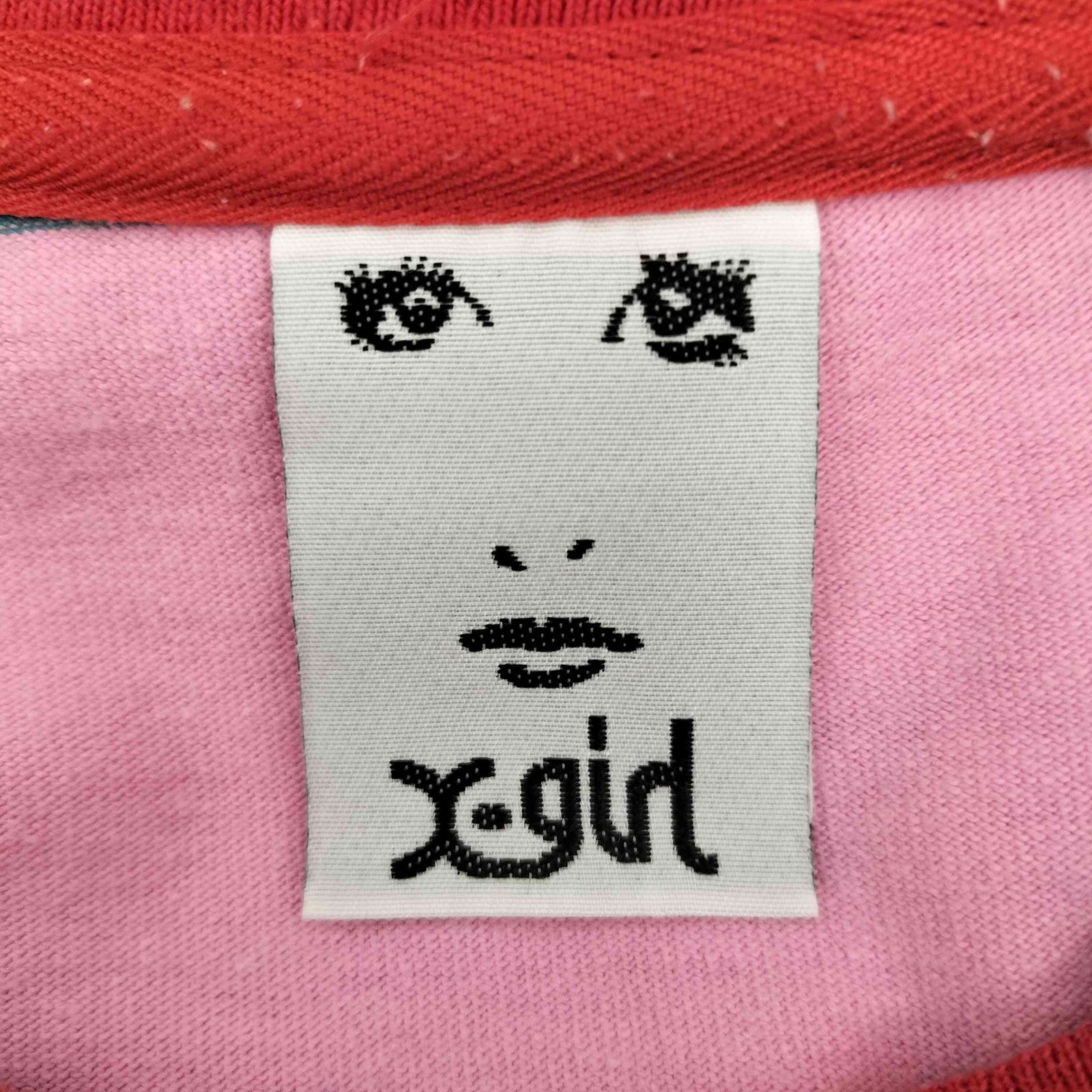 X-girl(エックスガール) ボーダー切替カットソー レディース  1 中古 古着 0226 X-girl - X-girl(エックスガール) ボーダー切替カットソー