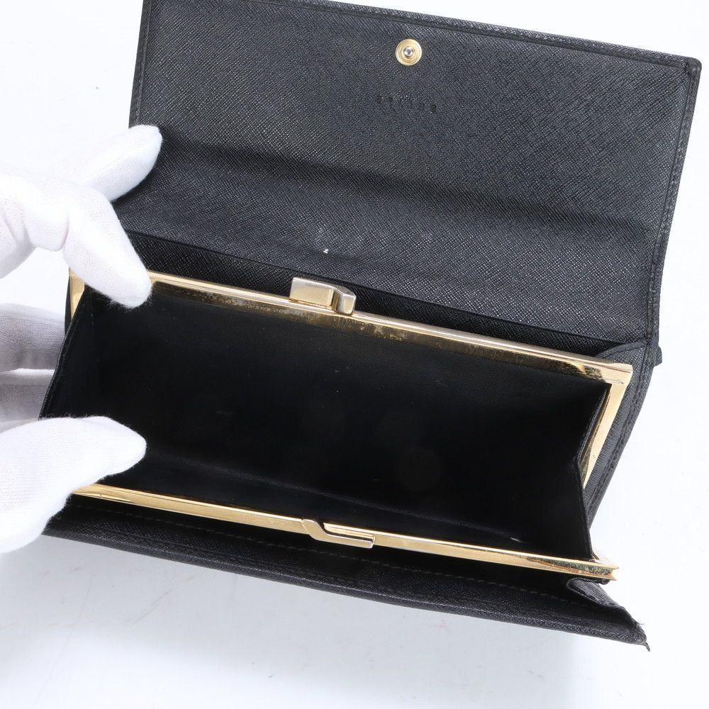 美品 セリーヌ マカダム がま口 長財布 ウォレット トリオンフ