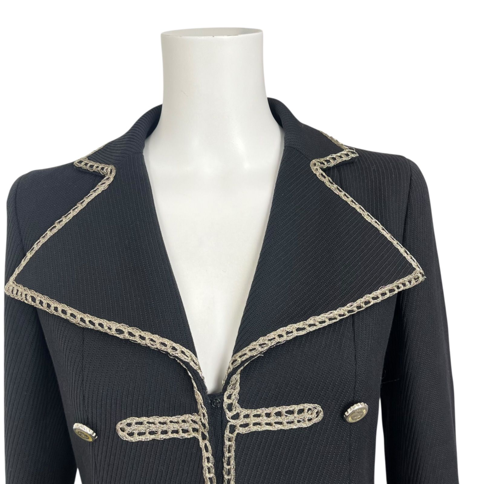 ○美品 シャネル CHANEL 2006SS ナポレオン ジャケット ダブル 34、XS