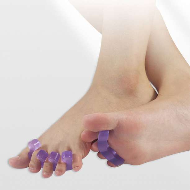 足指セパレーター ブルー 2個 ネイル 外反母趾 足指パッド フットケア