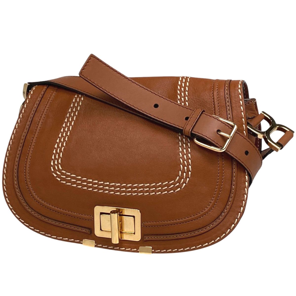 Chloé ブラウンレザーショルダーバッグ Chloe - クロエ Chloe