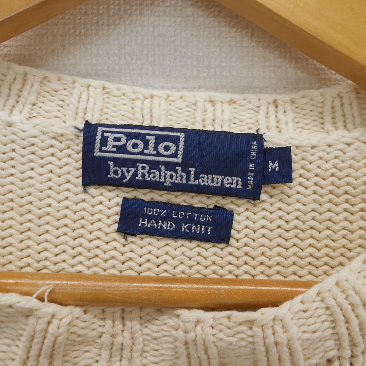 POLO RALPH LAUREN ポロ ラルフローレン 90's 90年代 ポロベア ハンドニット セーター M 10118867