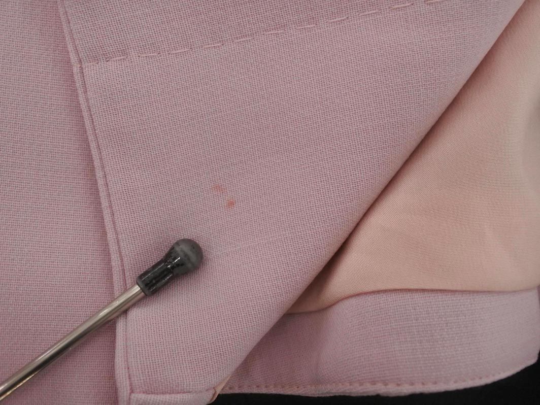 未使用マックスマーラ 白タグ 本革 レザージャケット ピンク 40 Max Mara マックスマーラ ウール混 ノーカラー ジャケット
