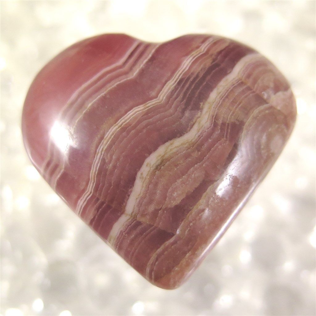 ペルー産　インカローズ　39mmハート　ポリッシュ　40g