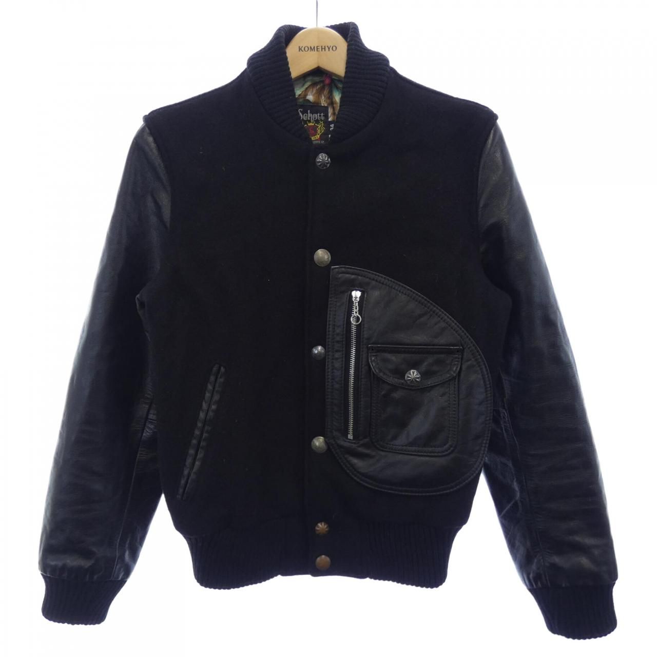 新品・定価9万・最安・SCHOTT ビーチクロス 大人のレザー スタジャン 新品・定価9万・最安・SCHOTT ビーチクロス 大人のレザー スタジャン