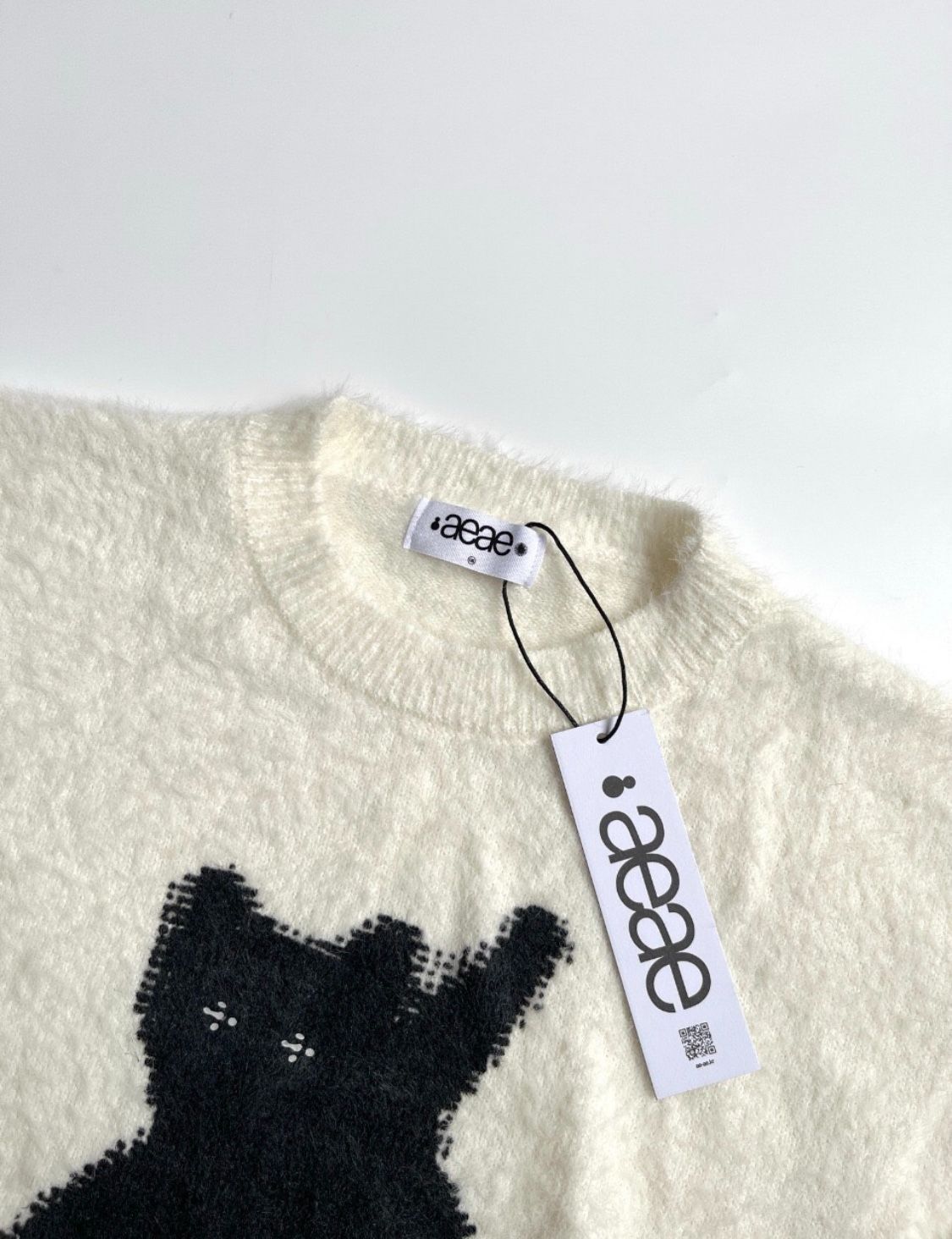 aeae Flashed Cats Angora Knit Loose袖丈53cm - ニット/セーター