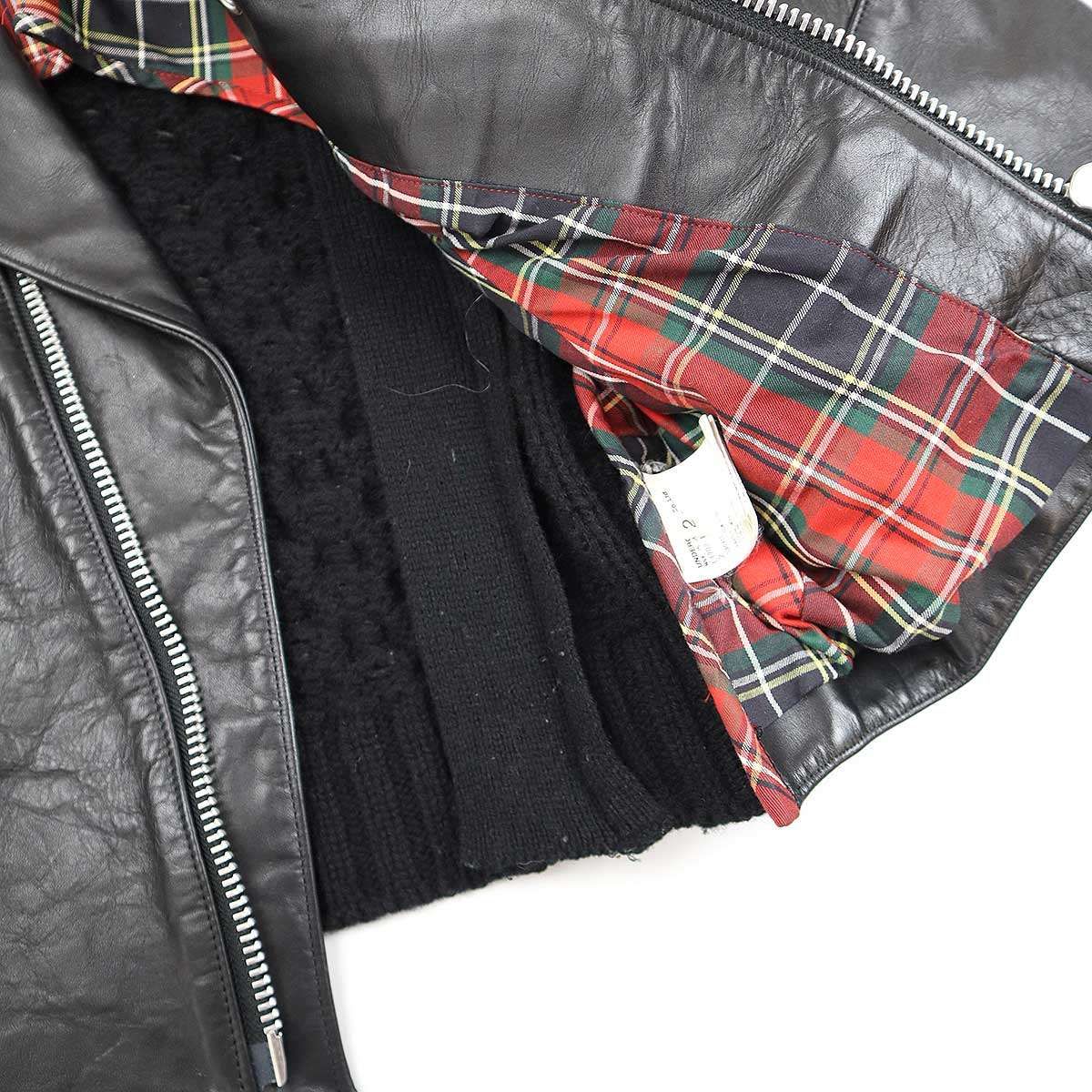UNDER COVER アンダーカバー 13AW ニットコンビカウレザー