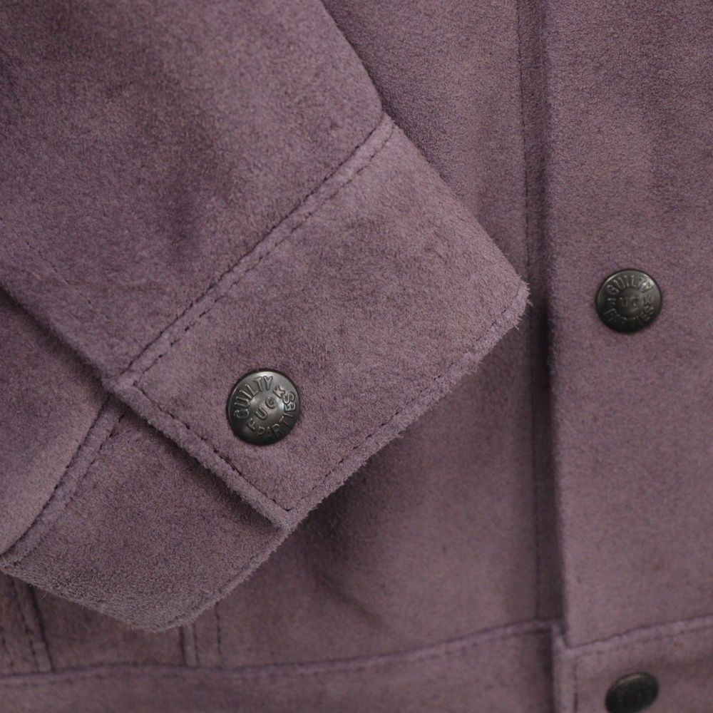 新品未使用24FW ワコマリア　スウェードトラッカージャケット　パープル レザー WACKO MARIA (ワコマリア) 24AW SUEDE LEATHER TRUCKER JACKET