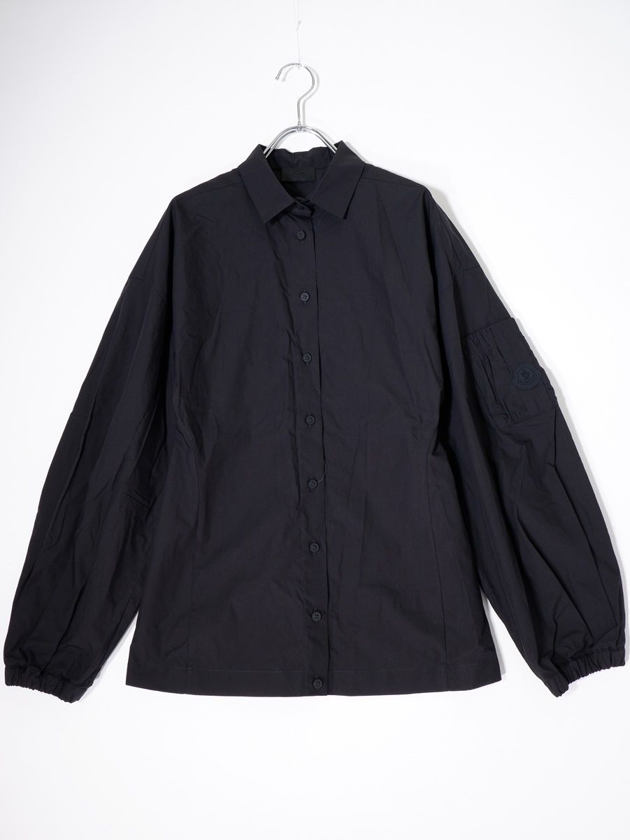 MONCLERモンクレール 2025AW BLACK Shirt with Pocket袖ポケット シャツ 40 LSHA78381