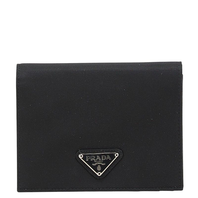 プラダ 三角ロゴプレート M668 ブラック ナイロン レザー レディース PRADA 1-0202513