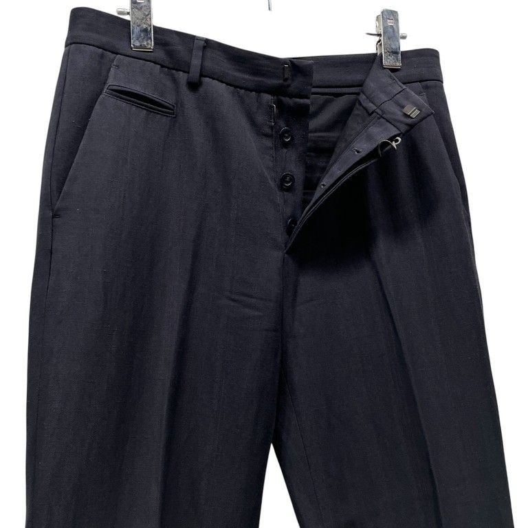 Maison Martin Margiela 14 14AW ウールリネンヘリンボーンスリムフィットテーパードスラックス パンツ ボトム Archive Maison Martin Margiela 14 14AW ウールリネンヘリンボーンスリム