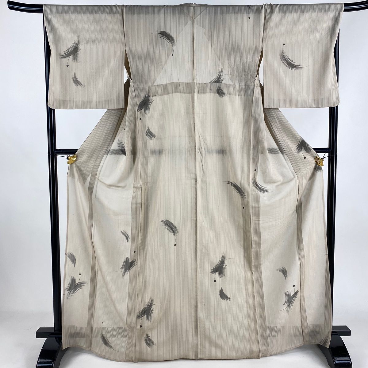 小紋 身丈165.5cm 裄丈67.5cm L 正絹 名品 【中古】（振袖 身丈165.5cm  