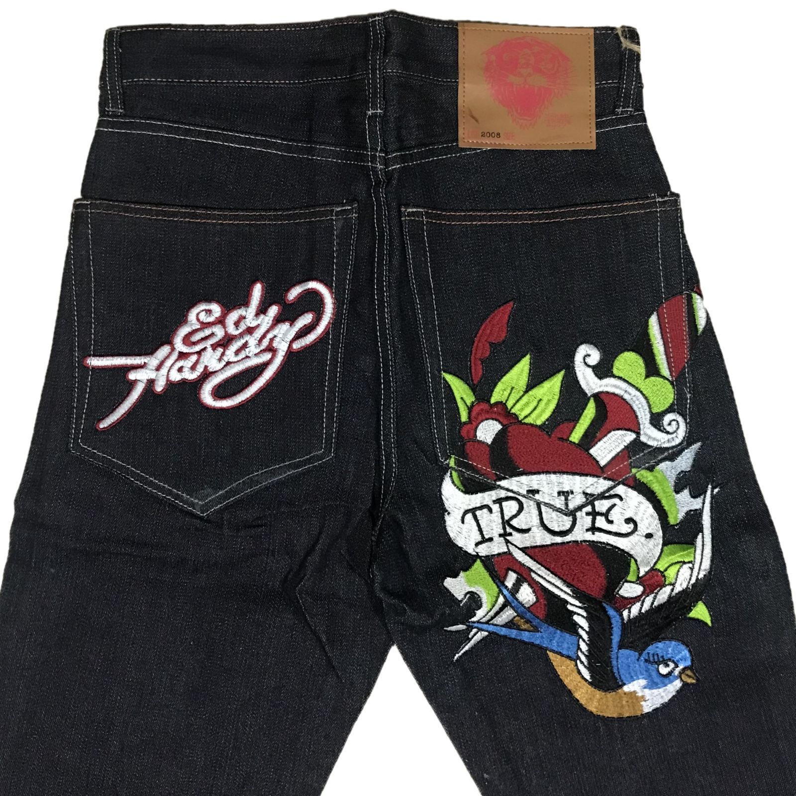 Ed hardy エド・ハーディ TRUE. バードステッチ デニムパンツ - メルカリ