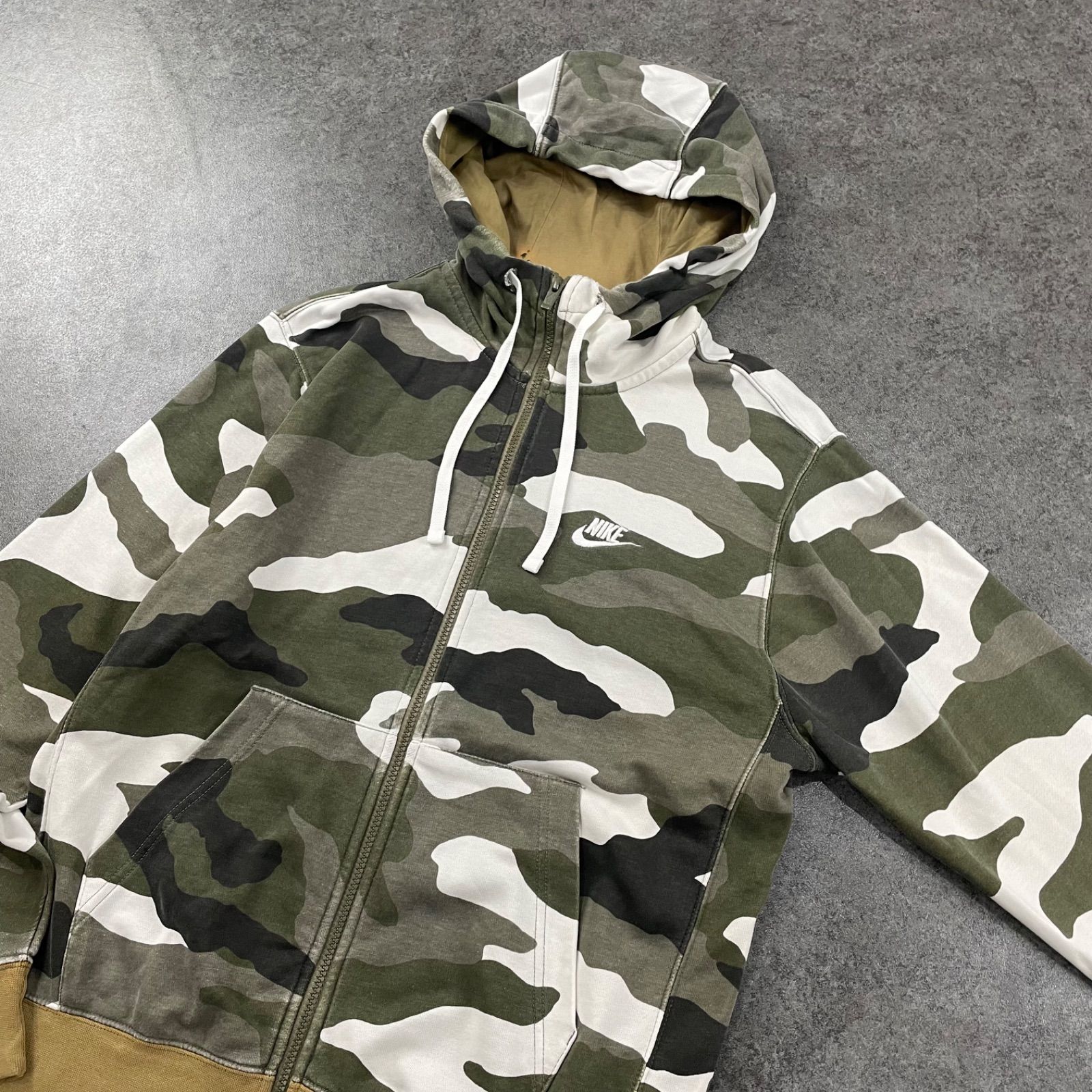 NIKE ナイキ M クラブ フレンチテリー CAMO FZフーディ フルジップ